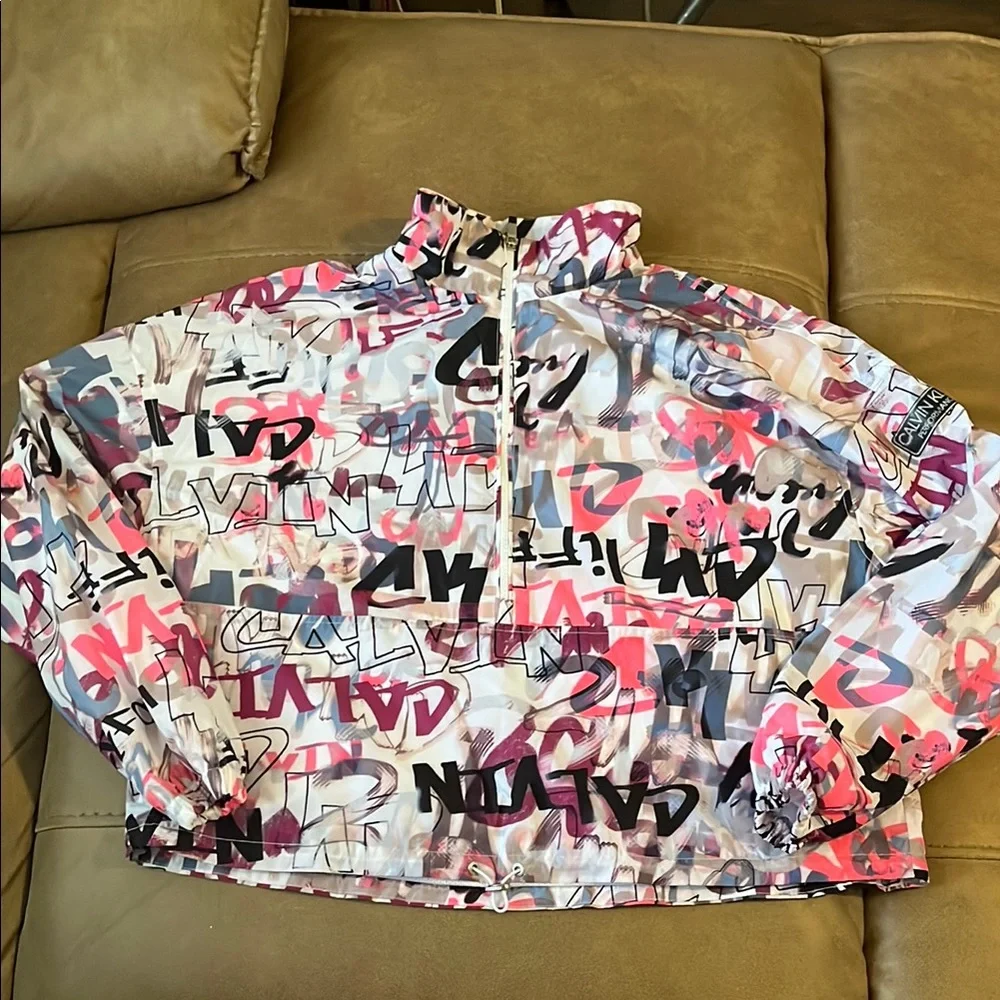 Calvin Klein Colorful Graphic Zip-Up Jacket